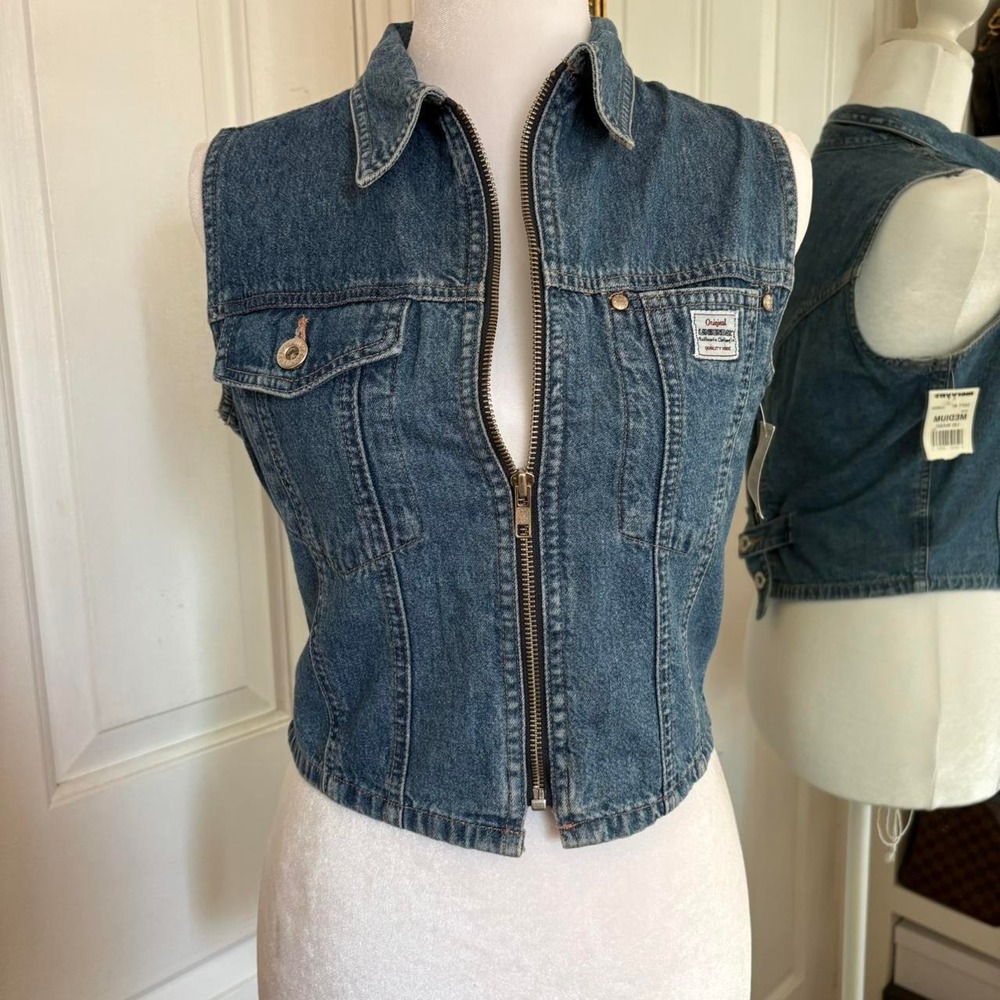 Vintage Y2K Unionbay fitted denim vest